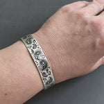 Load image into Gallery viewer, Paisley Stamped Cuff Bracelet
