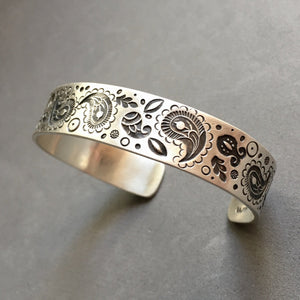 Paisley Stamped Cuff Bracelet