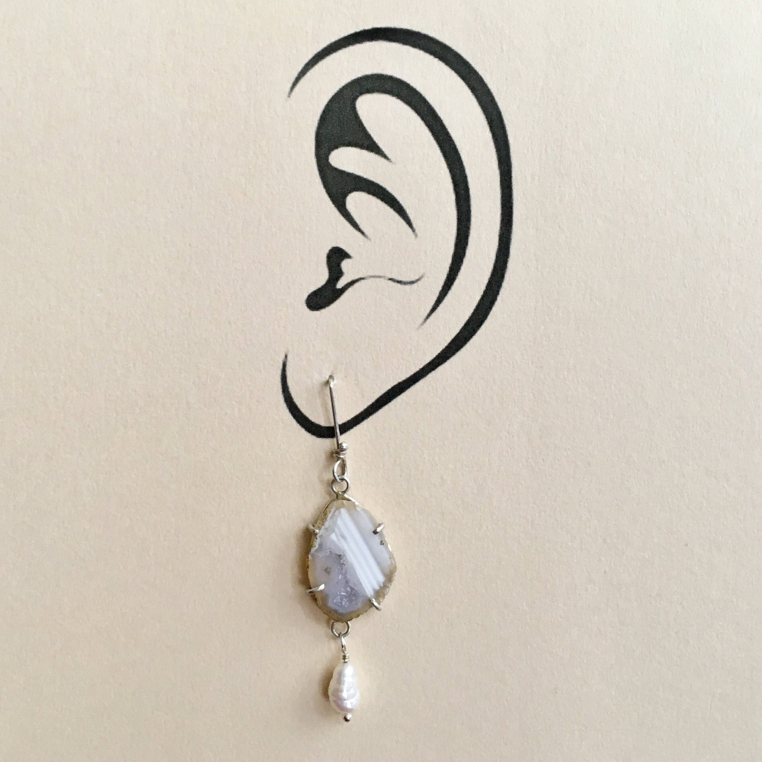 White Geodes with Pearls
