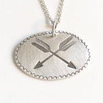 Load image into Gallery viewer, Double Arrow Stamped Pendant
