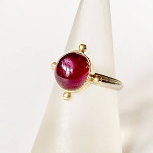 Ruby Ring in 18K Gold and Sterling Silver