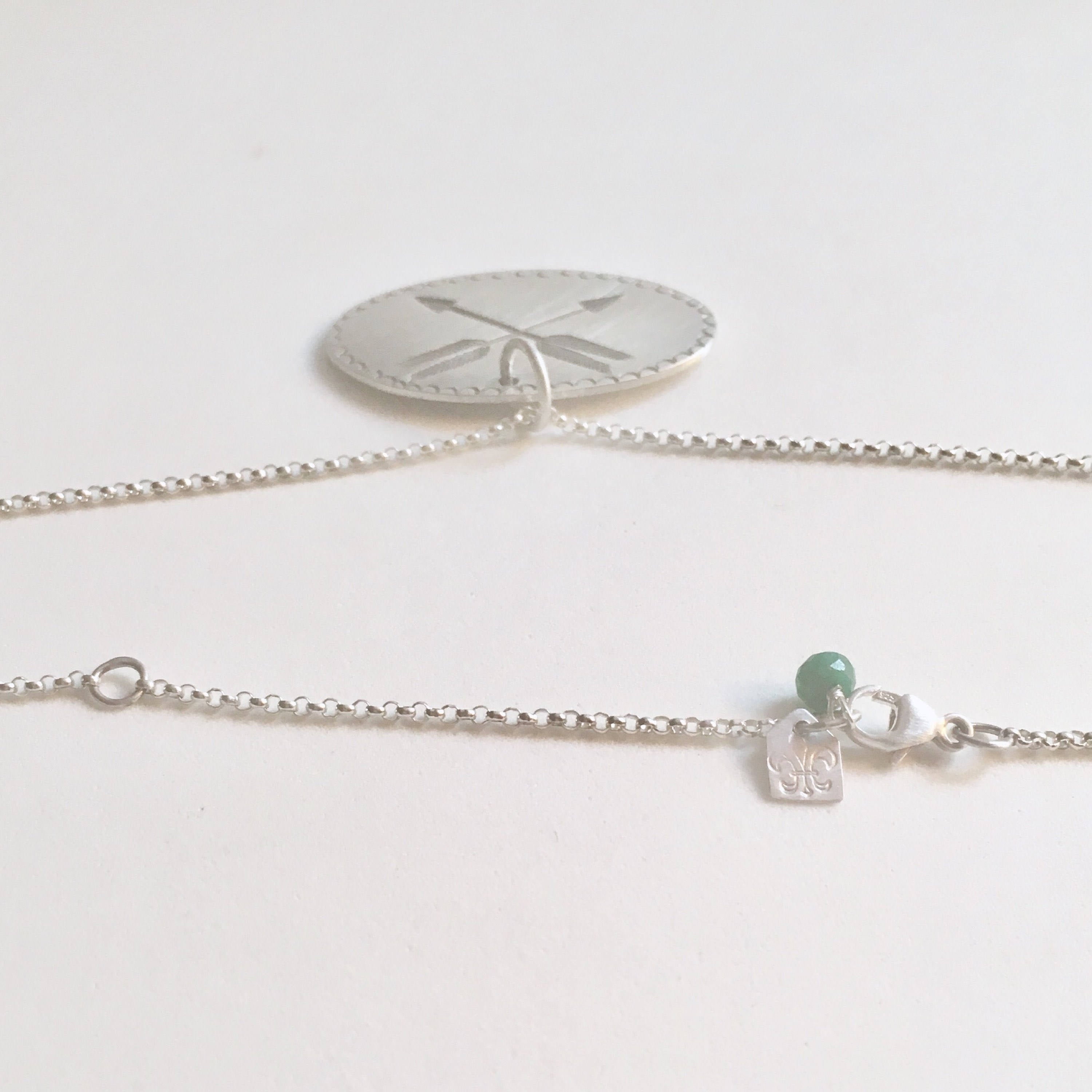 Double Arrow Stamped Pendant