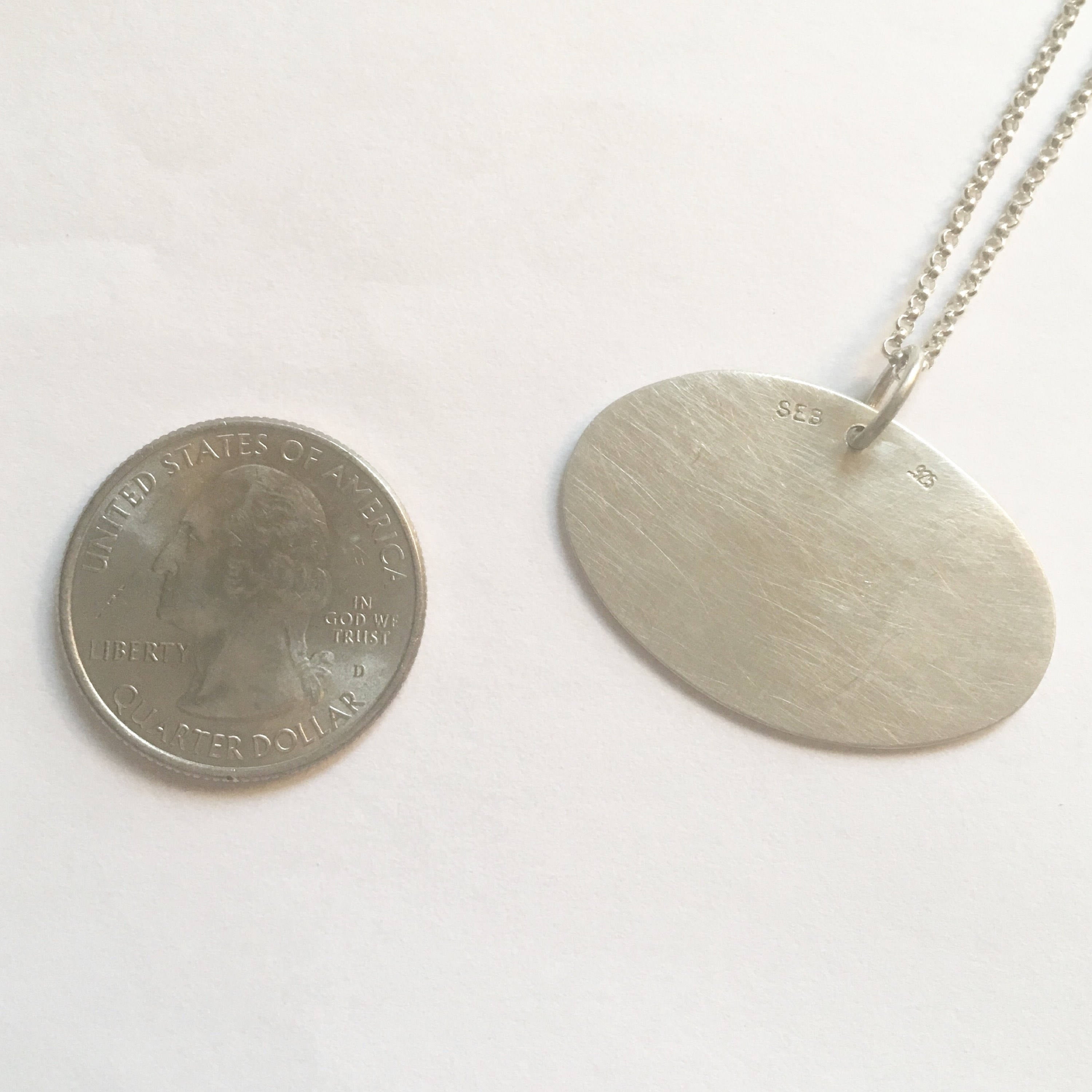 Double Arrow Stamped Pendant