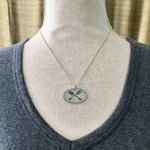 Load image into Gallery viewer, Double Arrow Stamped Pendant

