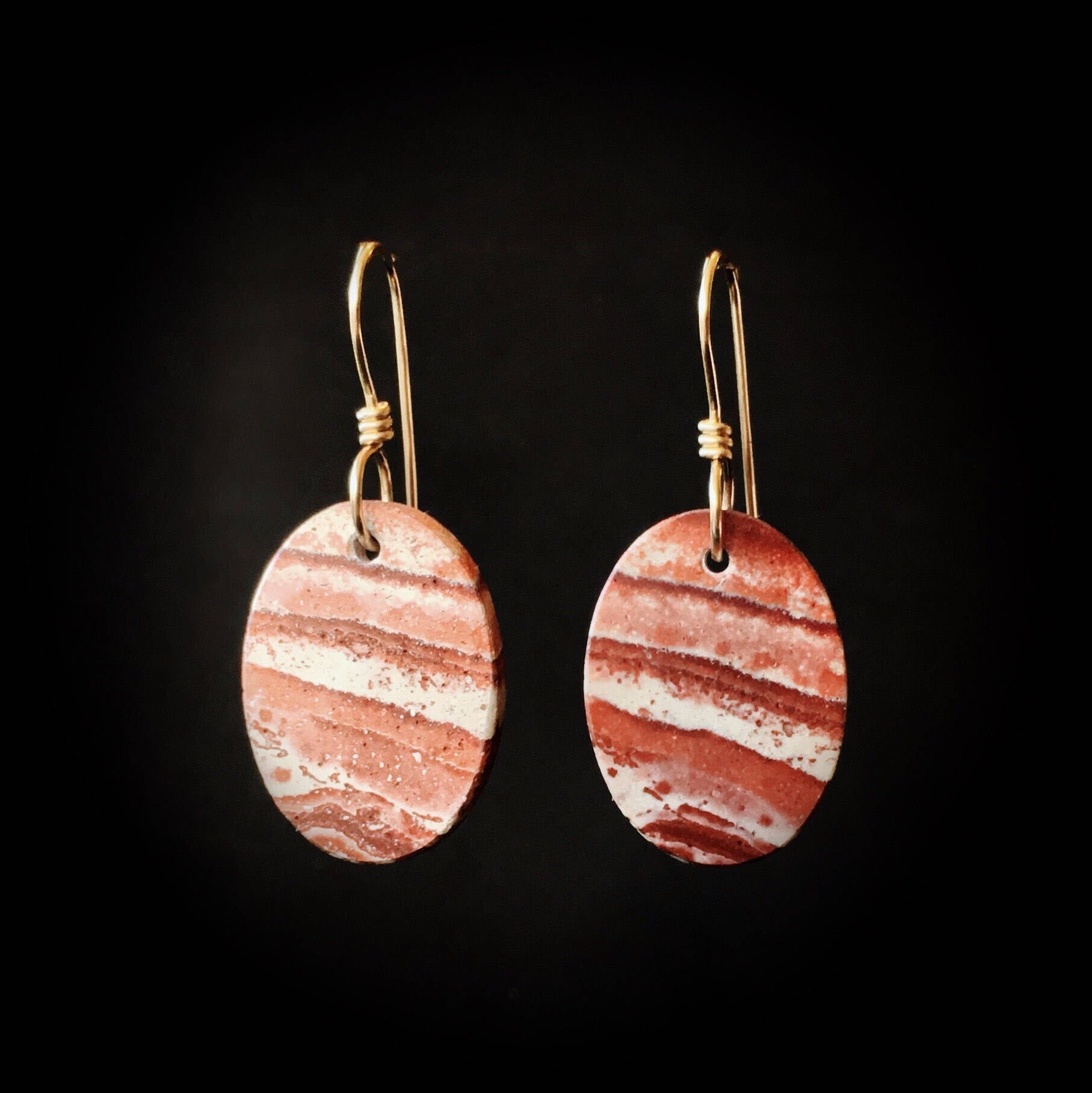 Jasper Earrings in Gold