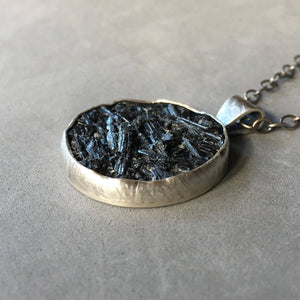 Black Tourmaline Raw Stone Pendant