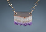 Load image into Gallery viewer, Amethyst Crystal in Gold Pendant
