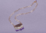 Load image into Gallery viewer, Amethyst Crystal in Gold Pendant
