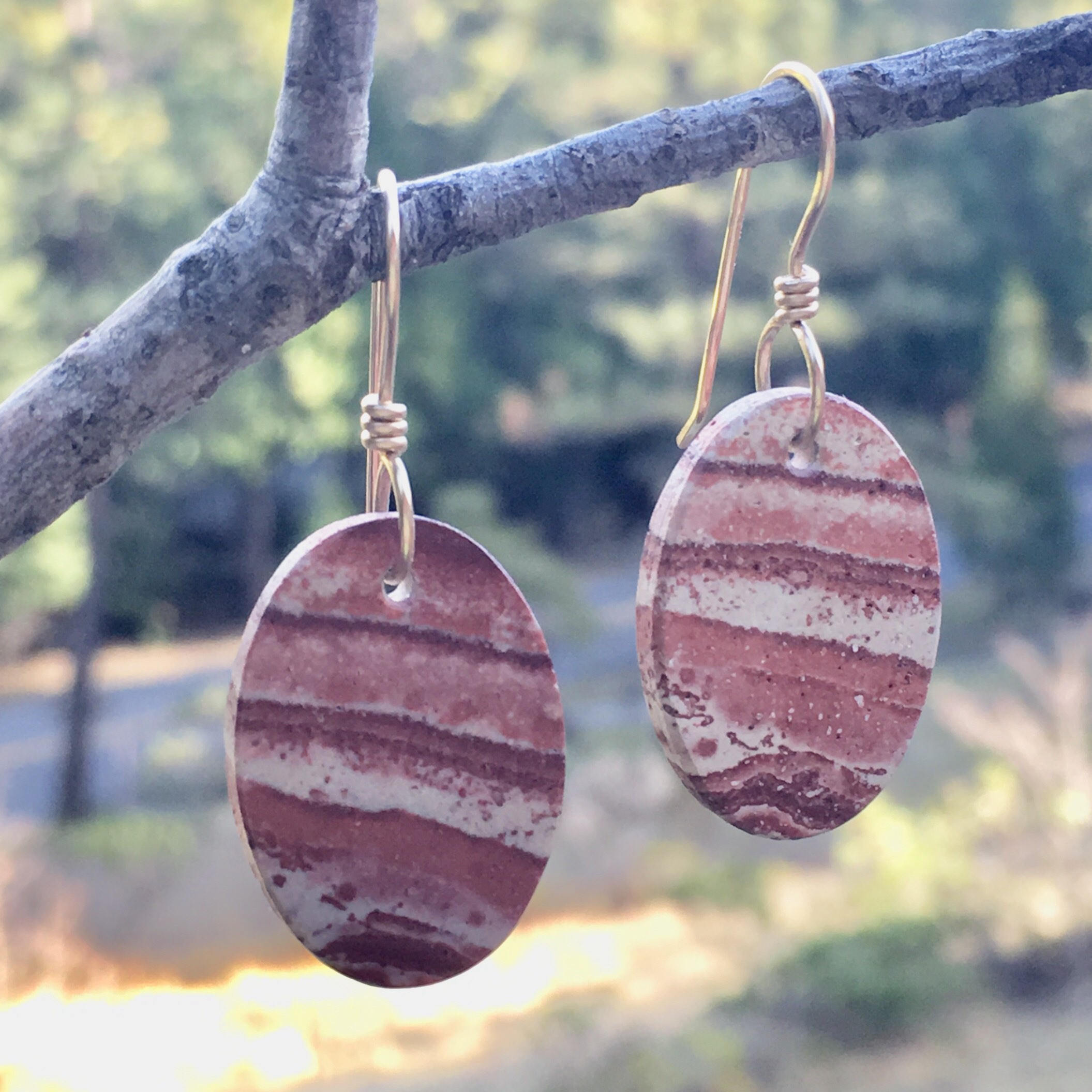 Jasper Earrings in Gold