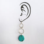 Load image into Gallery viewer, Turquoise Stamped Earrings
