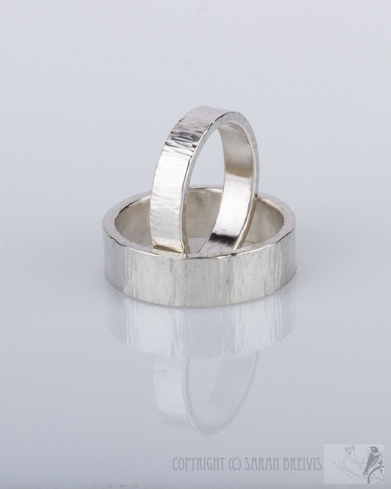 Wedding Bands in Sterling Silver