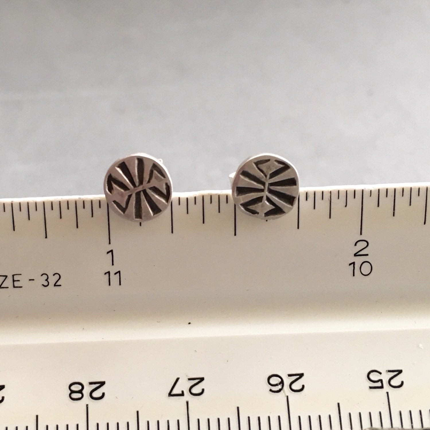 Stamped Circle Studs