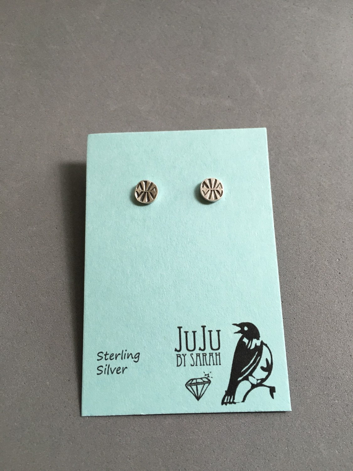 Stamped Circle Studs