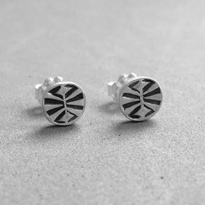 Stamped Circle Studs