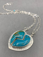 Load image into Gallery viewer, Best Friends Split Turquoise Heart Pendant Pair
