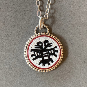 Double Headed Aztec Eagle Pendant