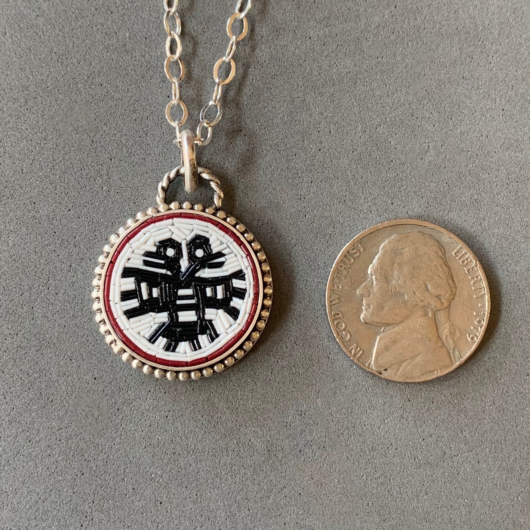 Double Headed Aztec Eagle Pendant
