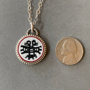 Double Headed Aztec Eagle Pendant