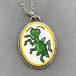 Load image into Gallery viewer, Praying Mantis Micro Mosaic Pendant
