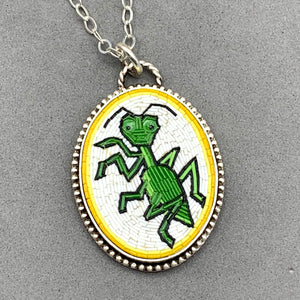 Praying Mantis Micro Mosaic Pendant