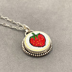 Load image into Gallery viewer, Strawberry Micro Mosaic Pendant
