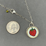 Load image into Gallery viewer, Strawberry Micro Mosaic Pendant
